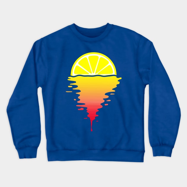 Cool Lime 80s Sunset Crewneck Sweatshirt by Nerd_art